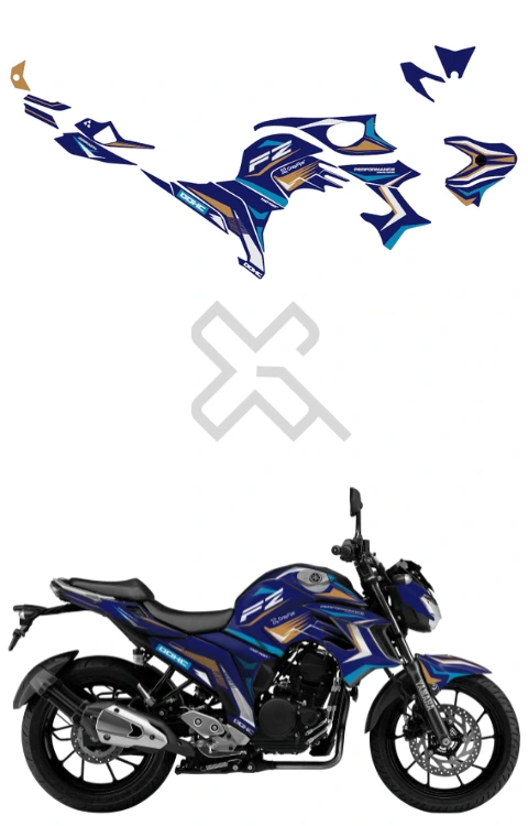 DOHC Edition Full Body Sticker Compatible with FZ-25 | Made In Premium Gloss Vinyl With FPF(Fade Protection Film), Water Proof, Precut Sticker, Pack of 1 Compatible with Both Side